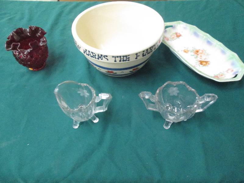 Friendship Crock Bowl, CreamerSuga...