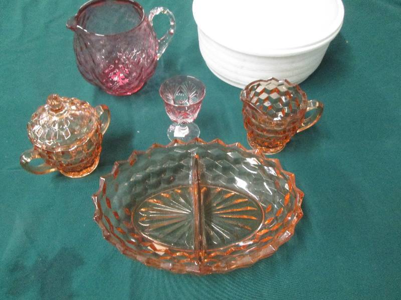 Cut Colored Glass Collectible Items...