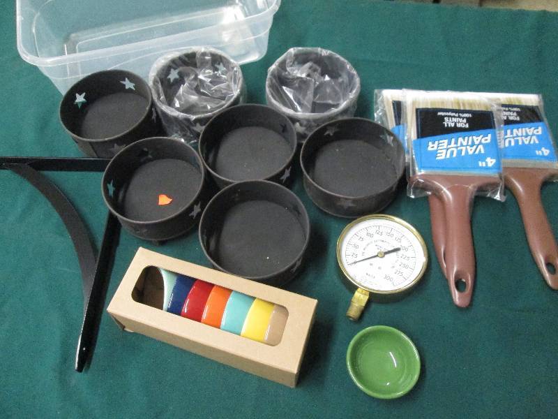 Pillar Candle Holders, 3 Paint Brus...