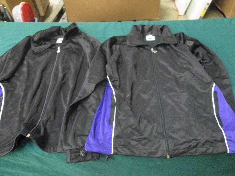 Lot of 2 Ladies Large Black Zip Jac...