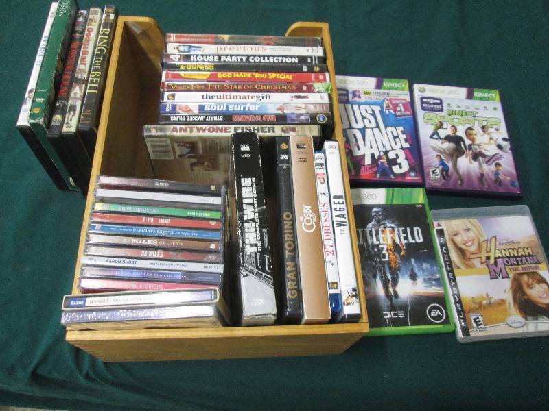 Assorted DVD Movies, Music CDs & X...