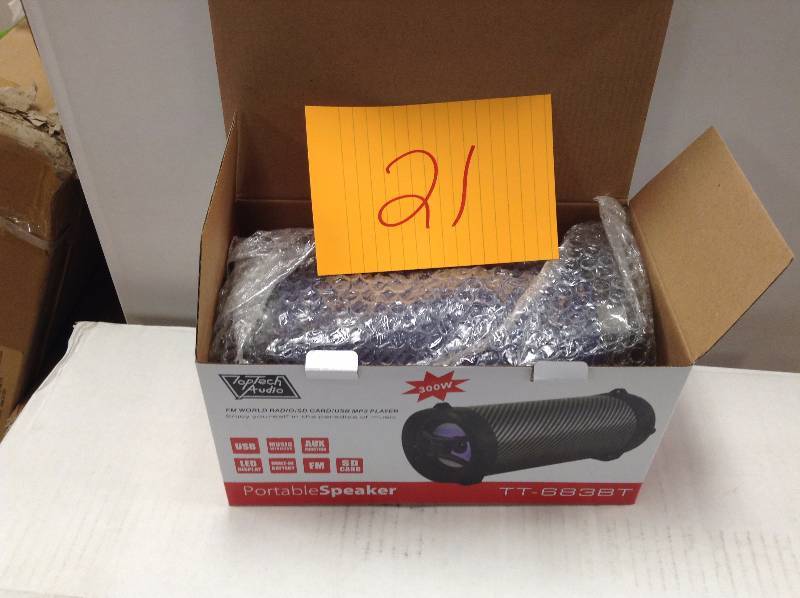 lot 21 image: Top Tek Audio Portable Speaker TT_683BT New