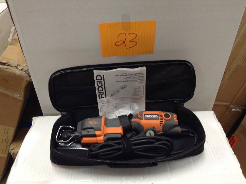lot 23 image: Ridgid One Handed Reciprocating Saw