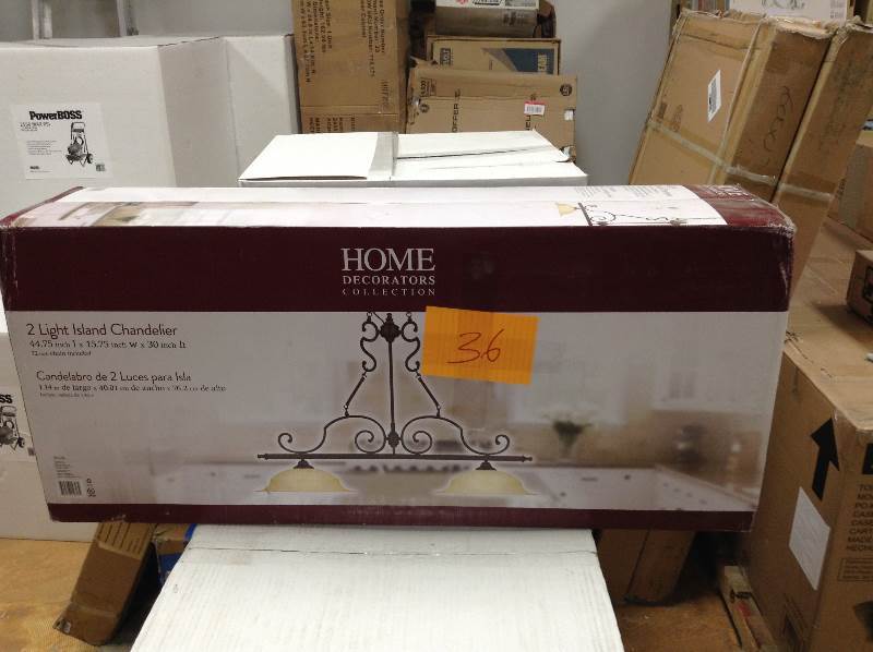 lot 36 image: Home Decorators 2 Light Island Chandelier