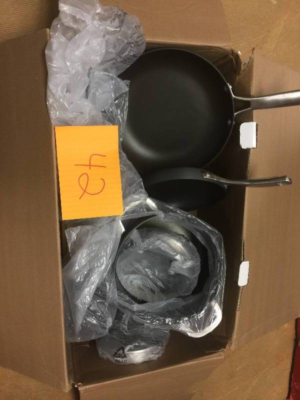 lot 42 image: Calphalon Classic Nonstick 10-pc. Cookware Set NOT USED