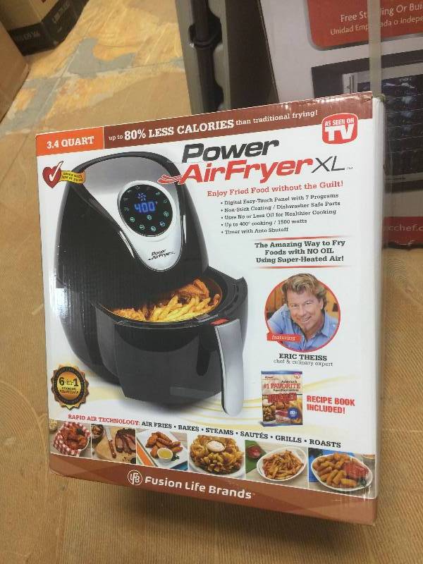 As Seen On TV Black XL 3.4-Quart Power Air Fryer