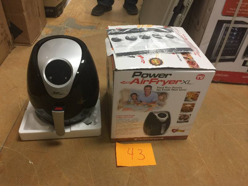 lot 43 image: Power Air Fryer XL, 3.4 QT, Black in working conditions
