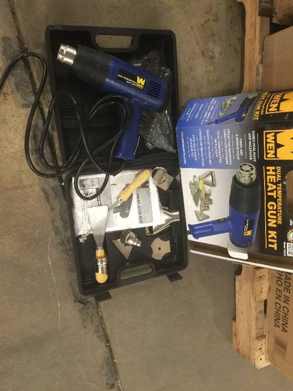 lot 58 image: WEN  1,500-Watt Dual-Temperature Heat Gun Kit in working conditions