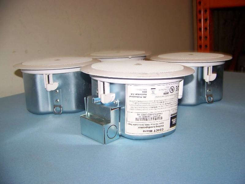 lot 62 image: (4) JBL, 4, Micro, In-Ceiling Loudspeakers  Speakers