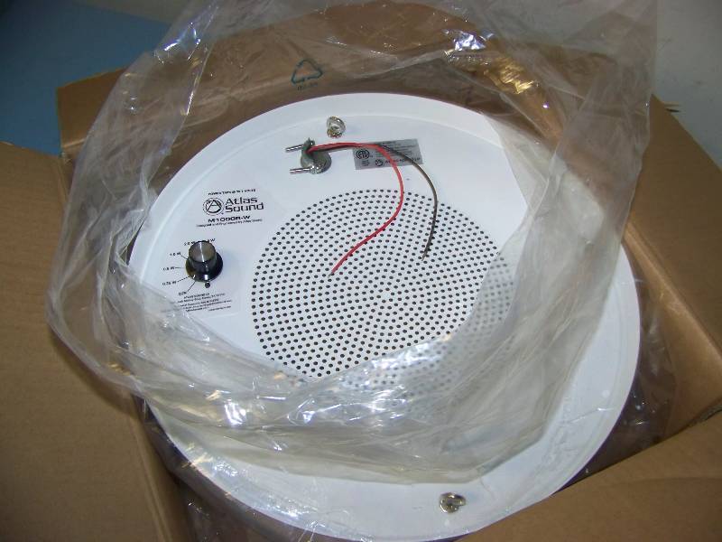 lot 53 image: Atlas Sound, 8, Dual Cone, Sound Masking, Loudspeaker  Speaker in Original Box