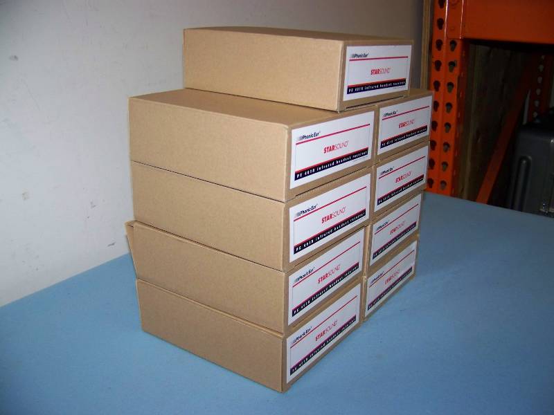 lot 117 image: (9) Phonic Ear, StarSound, Infrared Headset Receiver  Headphones - NEW in Original Boxes