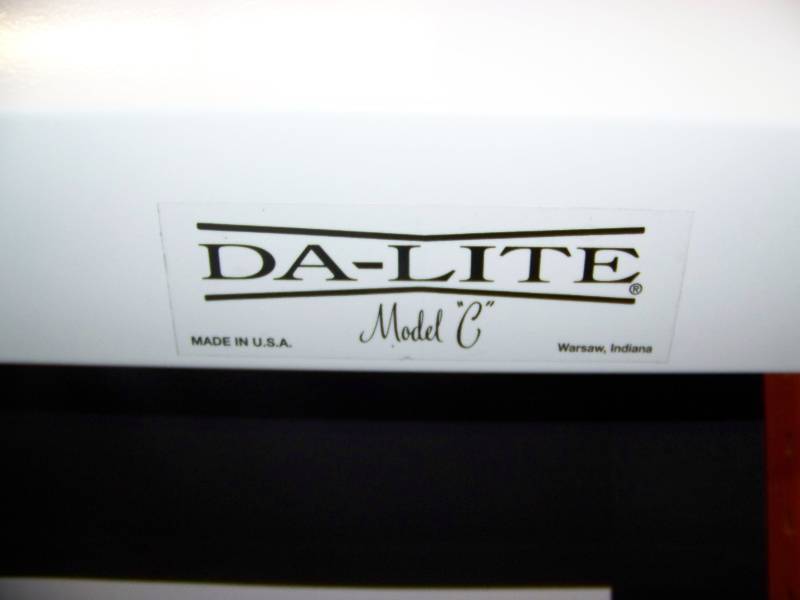 lot 17 image: Da-Lite, Model C, CeilingWall Mount, Pull Down (Manual) Projection  Movie Screen