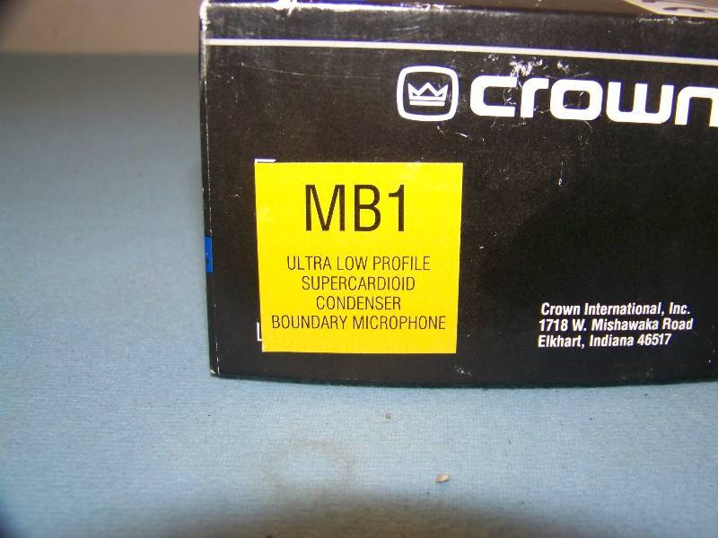 lot 114 image: Crown, Ultra Low Profile, Supercardioid, Condenser, Mini-Boundary Microphone  Mic - NEW in Original Box