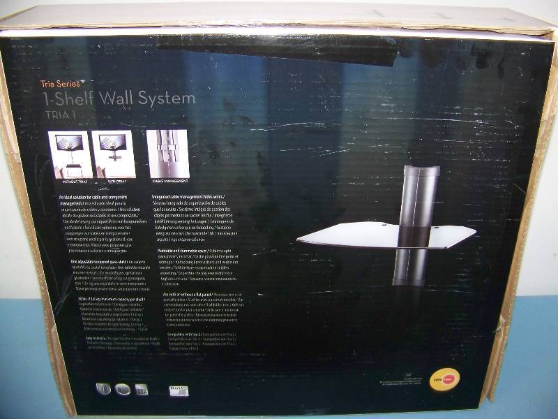 lot 88 image: OmniMount, TRIA 1, 1-Shelf, Glass, Component Wall System