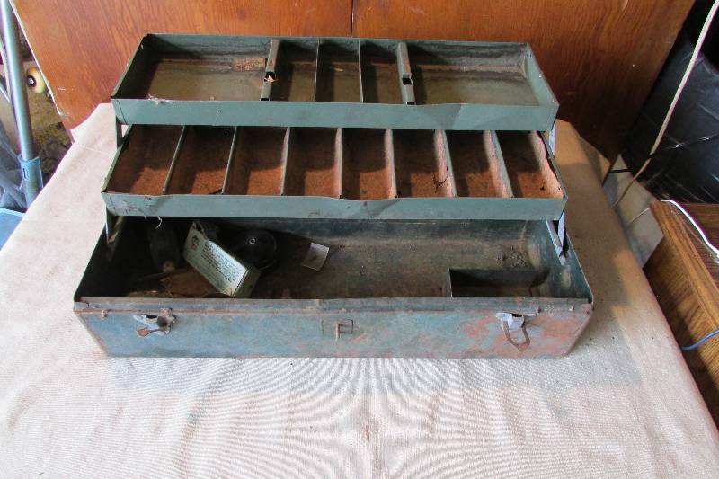lot 4 image: Vintage Tackle and Tool Box