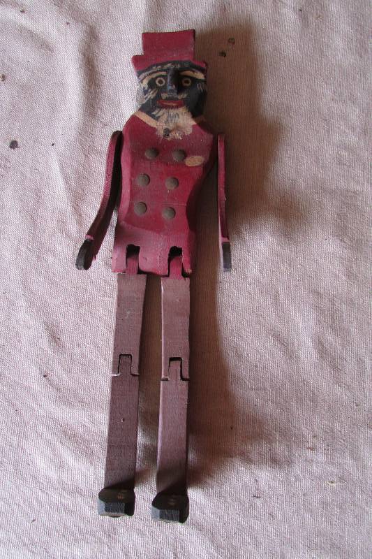 lot 45 image: Vintage Black Americana Wooden Puppet Folk Art