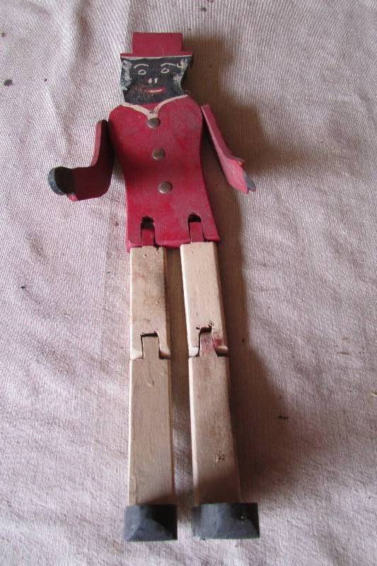 lot 46 image: Vintage Black Americana Wooden Puppet Folk Art