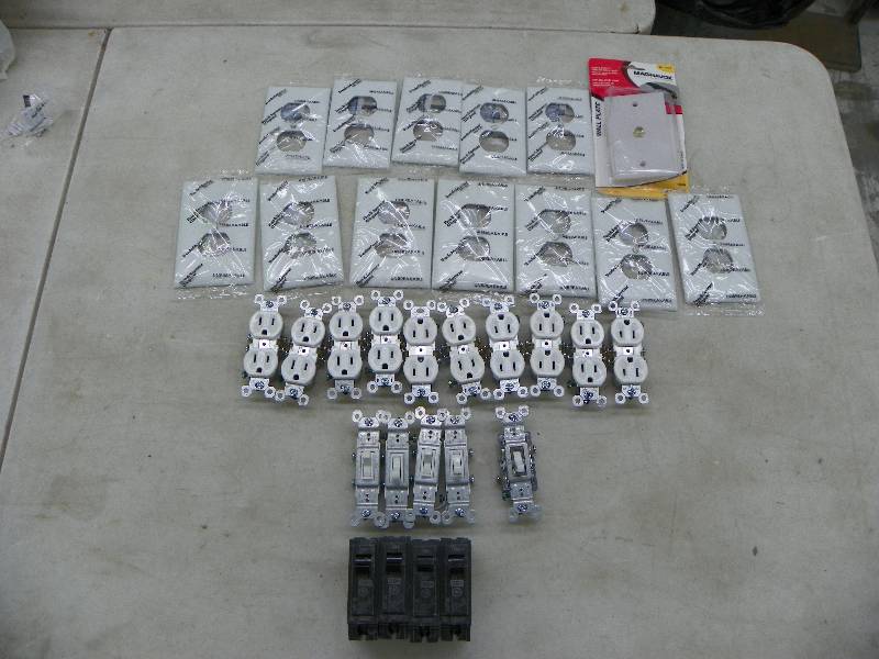 ELECTRICAL OUTLETS, FACE PLATES AND BREAKERS