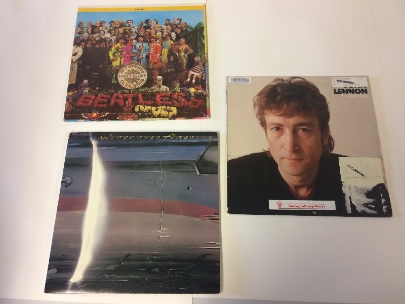 3 Vinyl Record Albums - BEATLES, WINGS, LENNON