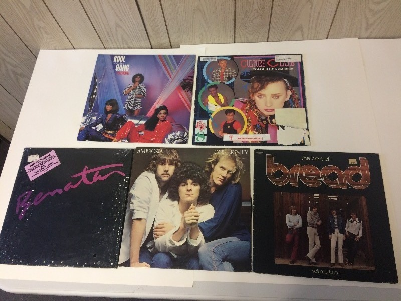 5 Vinyl Record Albums - KOOL, CULTURE CLUB, BREAD, AMBROSIA, BENATAR