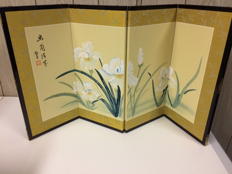 Handpainted Asian Screen