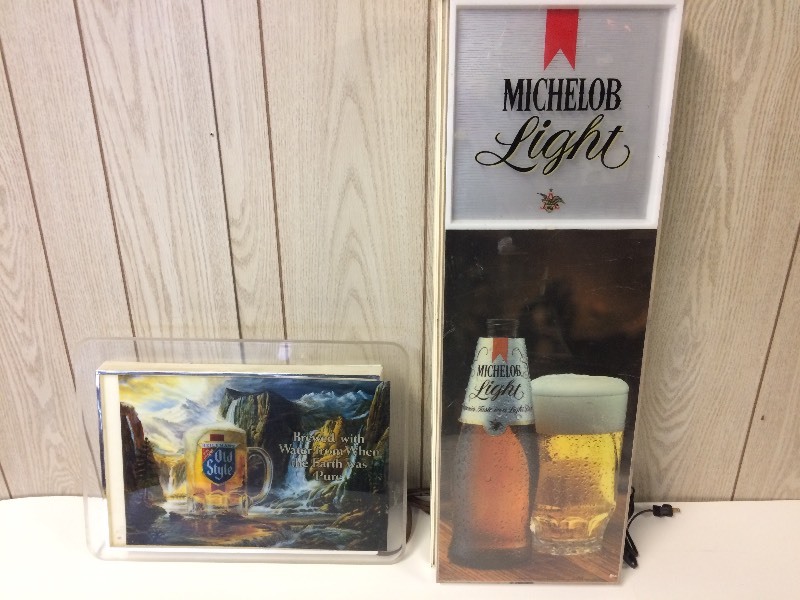 Old Style & Michelob Lighted Beer Signs