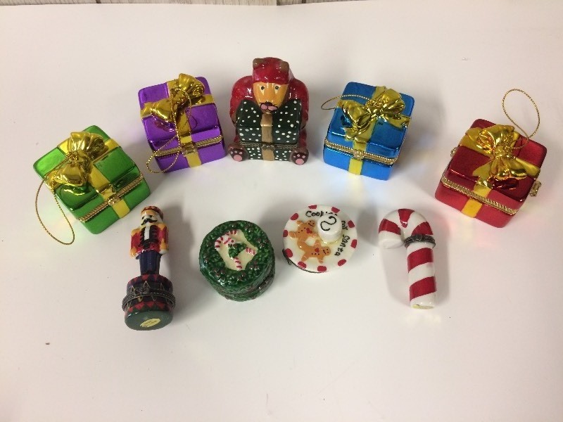 9 Trinket Boxes - Hinged Lids