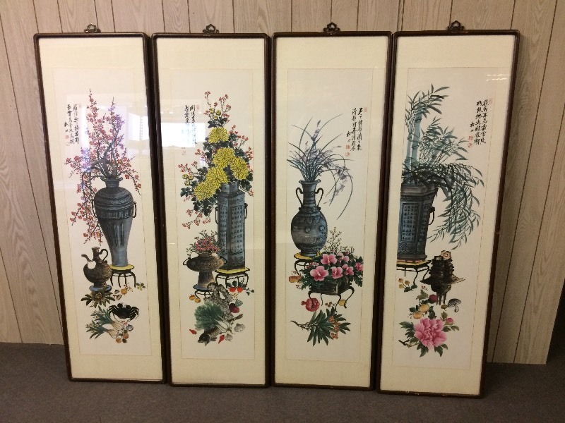 5 Foot Tall Asian Watercolor Pictures Artwork