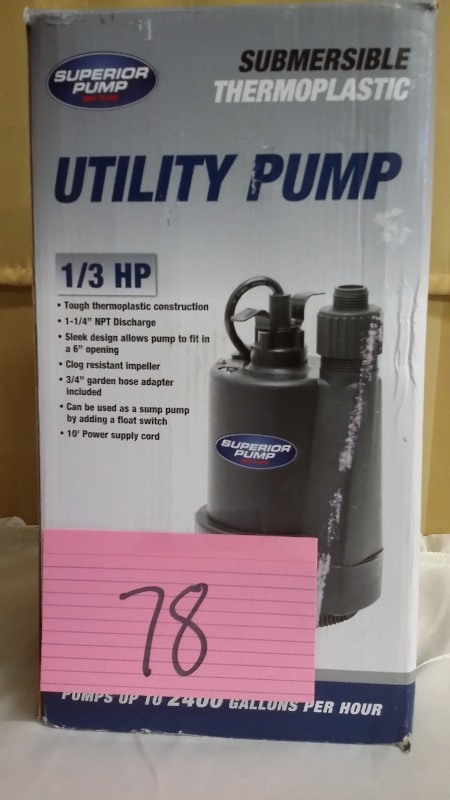 Utility Pumps, 13 HP Sump Pump