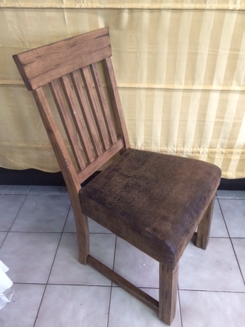 Chocolate Brown Suede Dining Chair