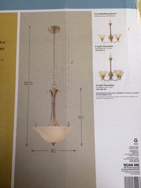Hampton Bay 2-Light Chandelier