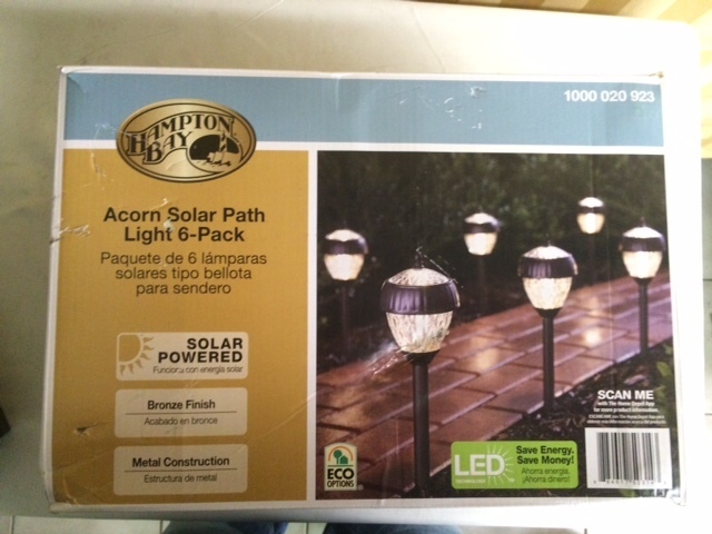 Hampton Bay 6- LED Solar Lights, Metal