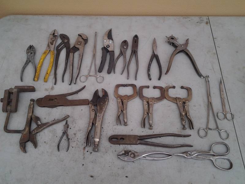 Large Lot Of Pliers, Clamps, Cutters & Misc Hand Tools