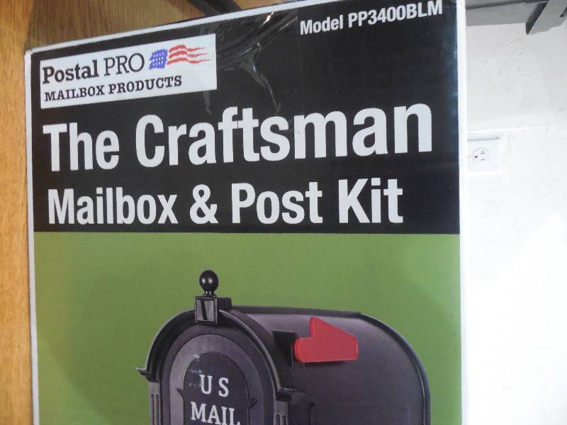 Postal Pro Craftsman Mailbox and Post Kit, Black