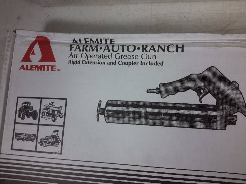 Alemite Farm, Auto, Ranch Air operated Grease Gun  16 piece combination wrench set