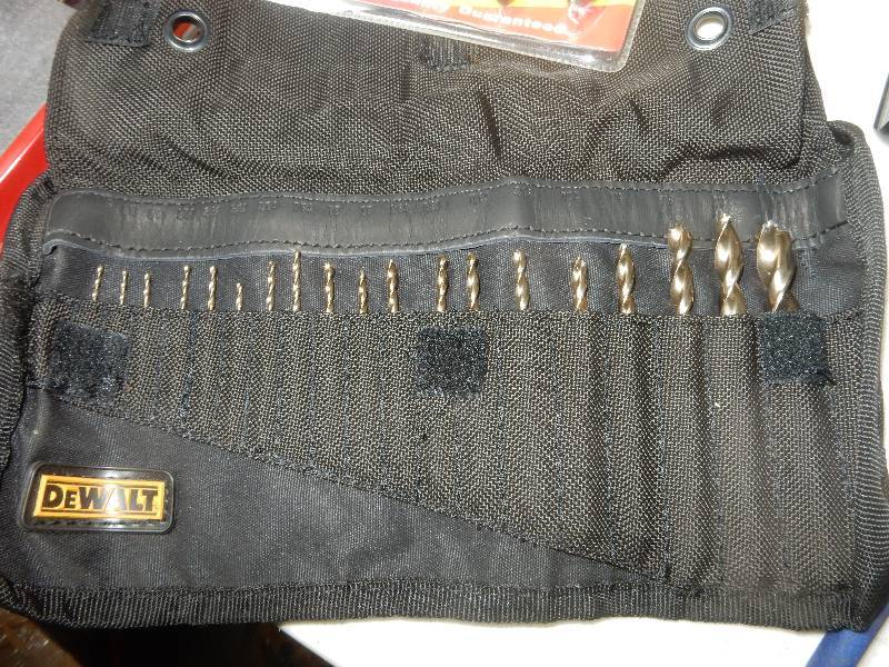 Misc. Pliers and Drill bits as pictured..DEWALT Drill bit set
