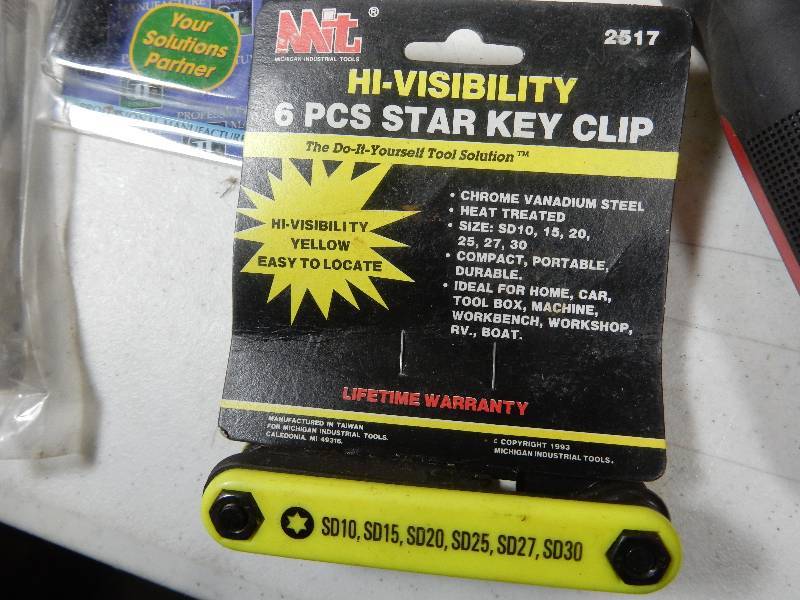Misc. Tools as pictured.. LONG TWEEZERS, BUTTERFLY IMPACT TOOL, 23 piece drilldrive set