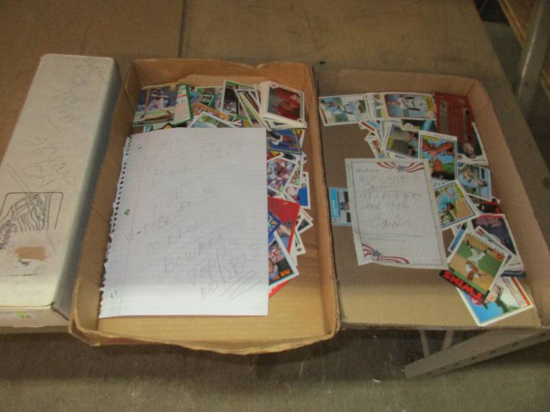 lot 21 image: 3 boxes misc baseball cards