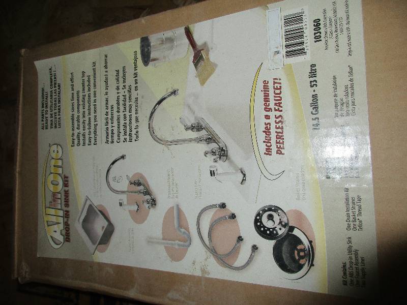 lot 32 image: NEW faucet - all in one drop in sink kit