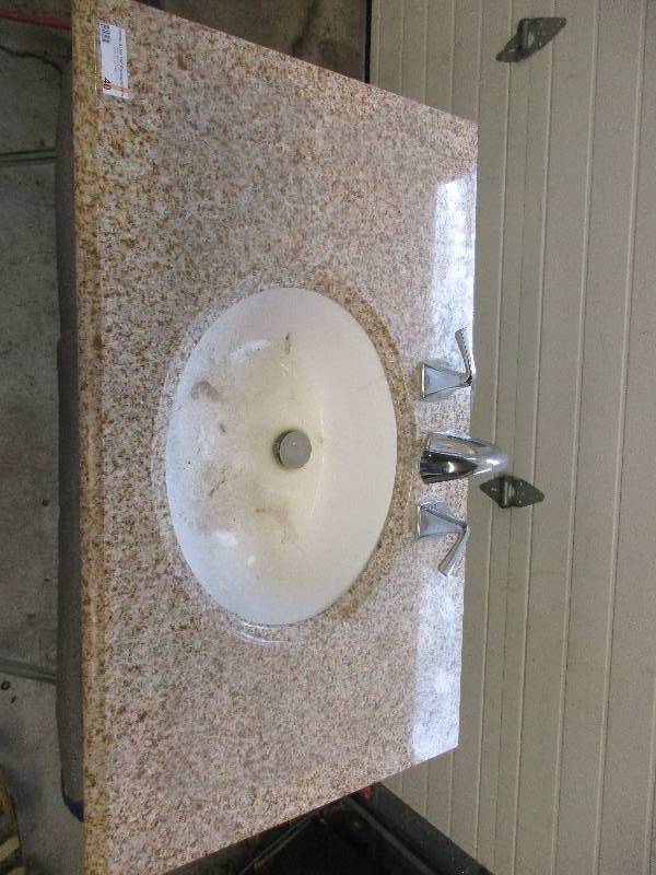 lot 40 image: bathroom sink and marble counter top - in great shape.