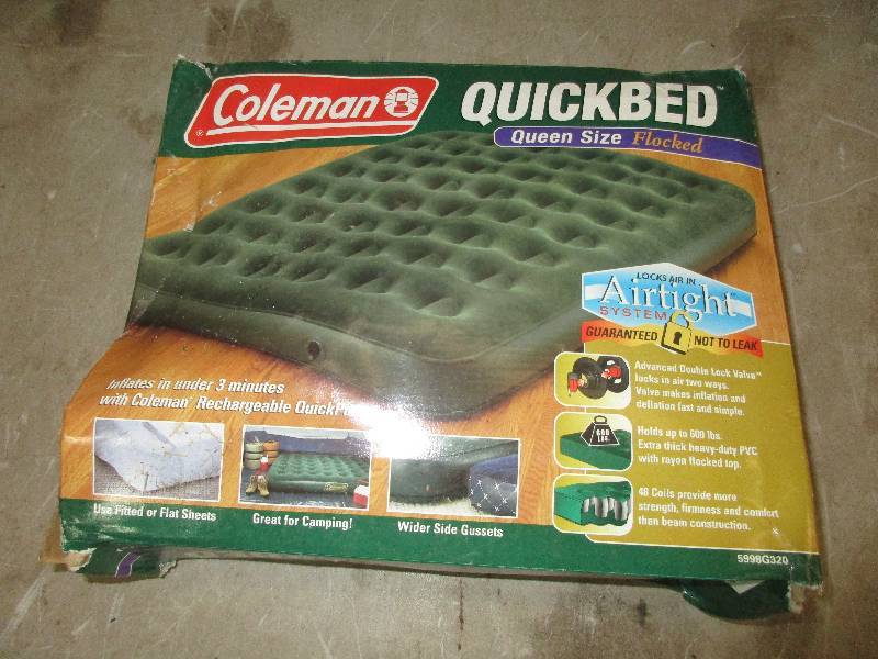 lot 63 image: Coleman quick bed queen size