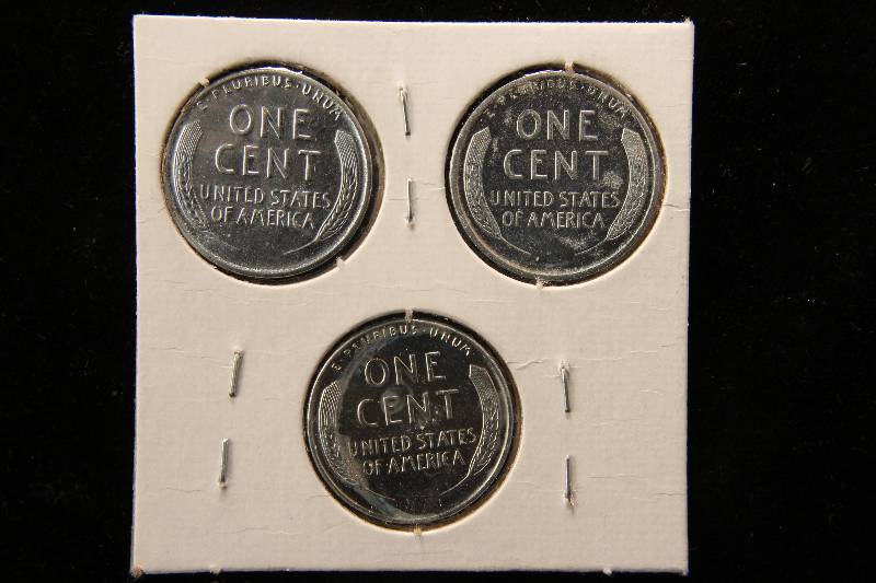 1943 P-D-S US STEEL WWII WAR CENTS
