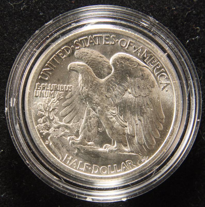 1941-D WALKING LIBERTY SILVER HALF DOLLAR BU MS64 IN AIRTITE