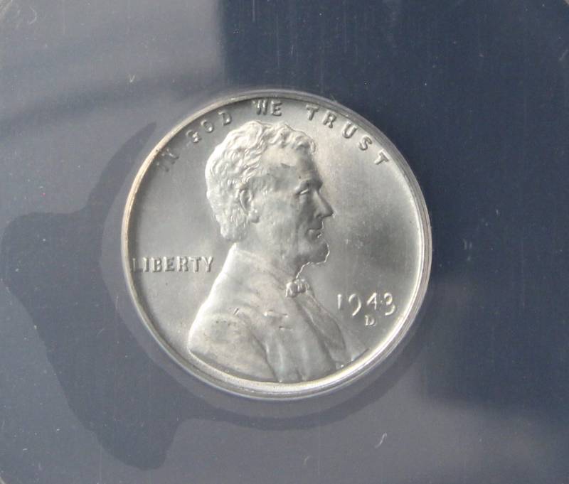 1943-D WWII STEEL WAR WHEAT CENT MS65 ANACS