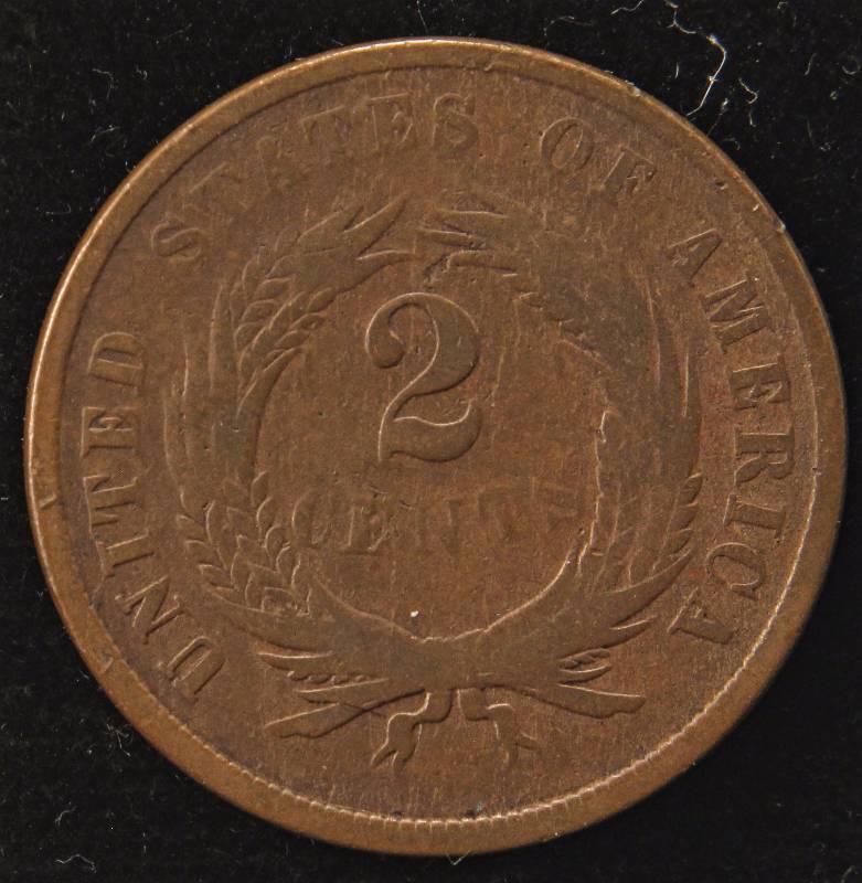 1865 TWO CENT PIECE GOOD