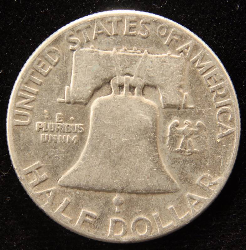 1952 FRANKLIN SILVER HALF DOLLAR VF