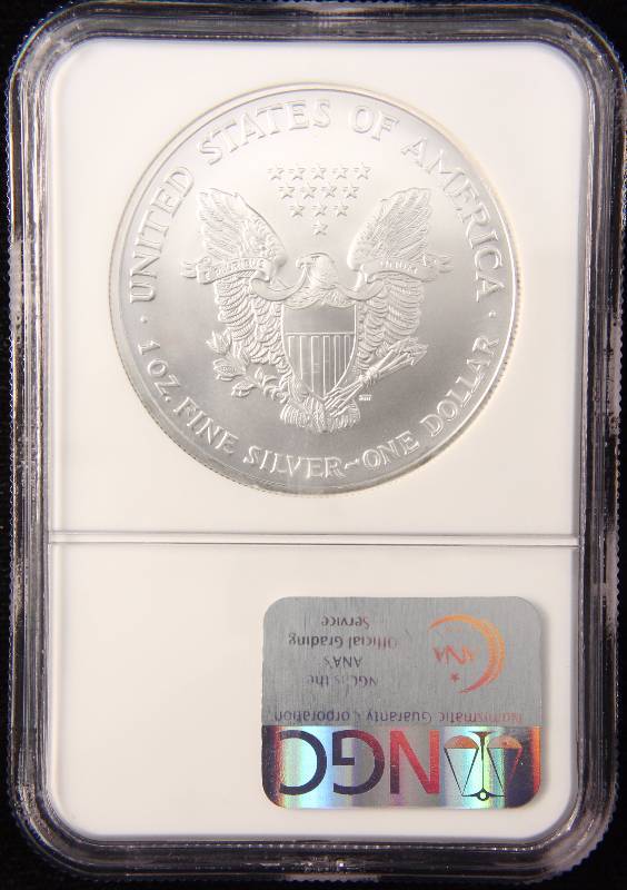 2004 AMERICAN SILVER EAGLE 1 TROY OZ. .999 FINE SILVER DOLLAR MS69 NGC