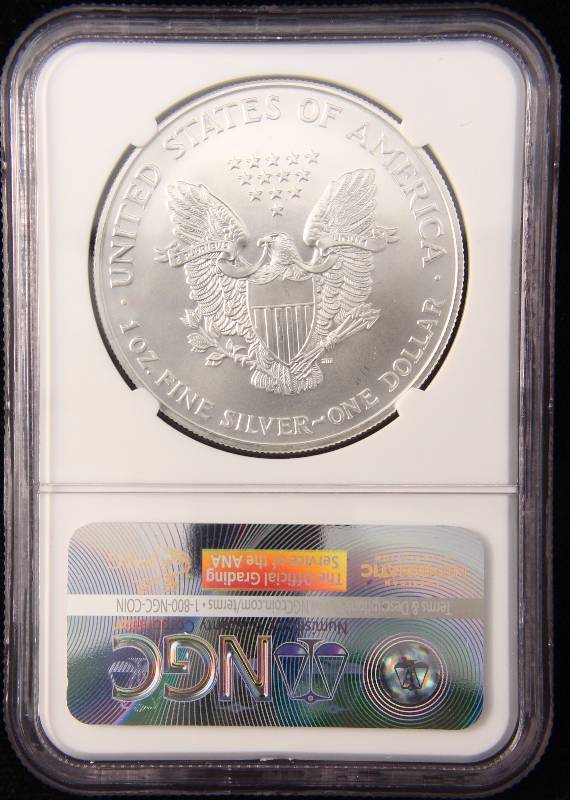 1999 AMERICAN SILVER EAGLE 1 TROY OZ. .999 FINE SILVER DOLLAR MS69 NGC