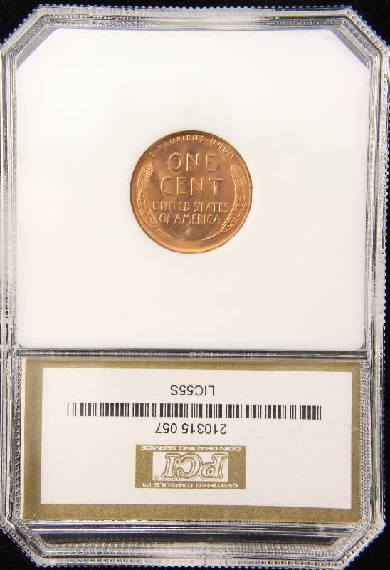 1955-S WHEAT CENT MS67 RED PCI