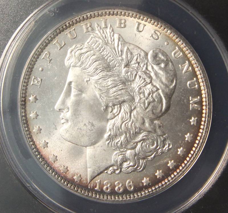 1886 MORGAN SILVER DOLLAR MS64 ANACS